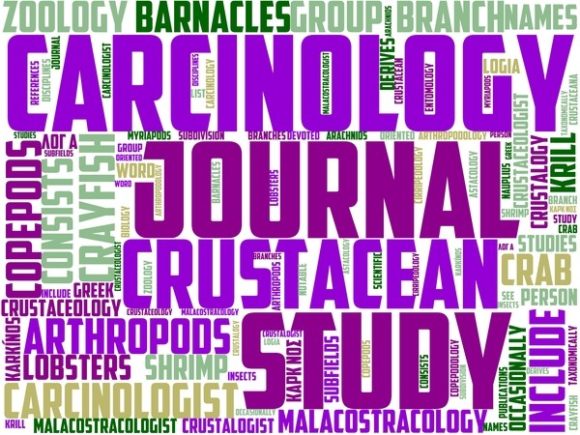 Carcinology Wordart Background: A Vibrant, Hand-Drawn Word Cloud for Creative Expression