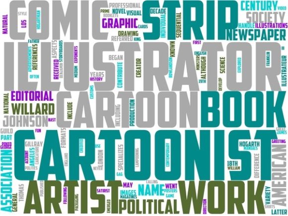 Cartooning Wordart Background