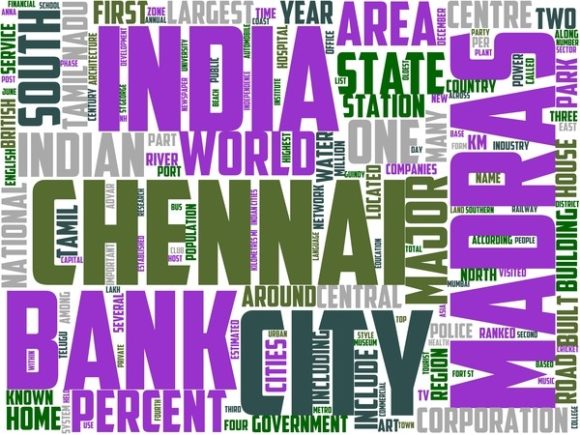 Chennai Wordart Tie Dye