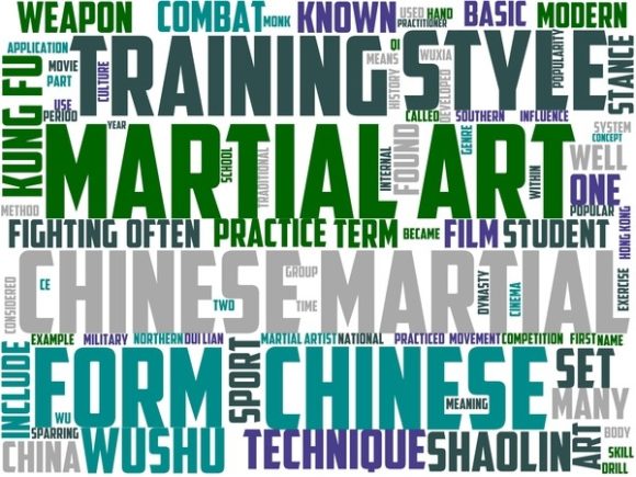 Chinese Martial Arts Wordart Book Cover