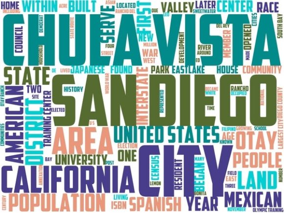 Chula Vista Wordart Skinny Tumbler