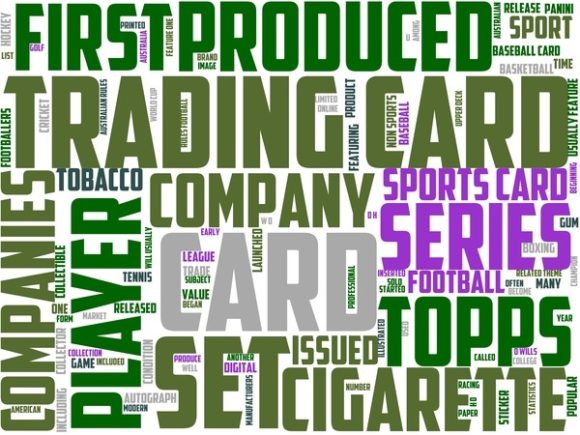 Collecting Sports Cards Wordart Sticker