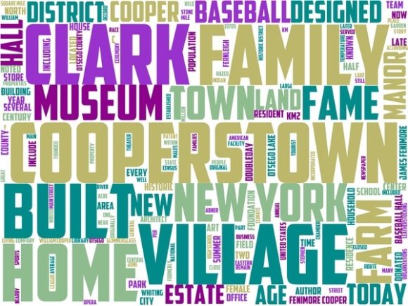 Cooperstown Wordart Background: A Hand-Drawn Word Cloud for Thoughtful Design Work